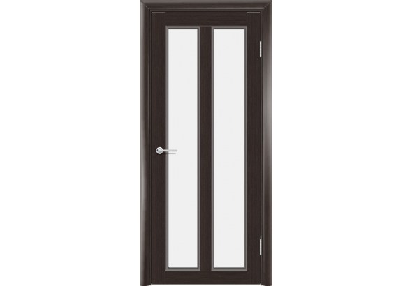 Дверь S56, темный орех рифленый, стекло матовое