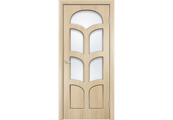 Дверь Альфа, беленый дуб, со стеклом