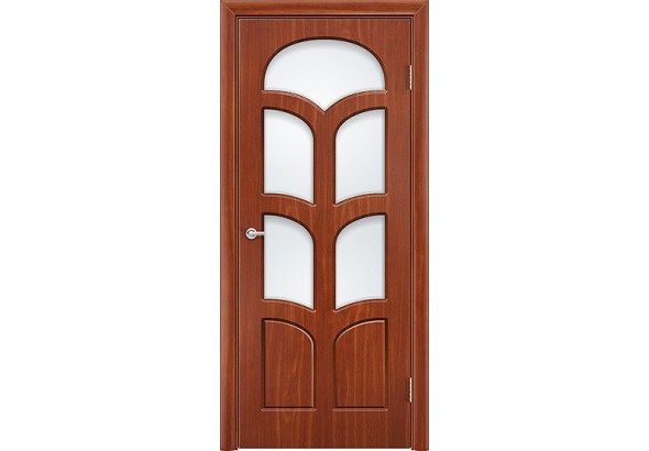 Дверь Альфа, итальянский орех, со стеклом