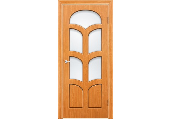 Дверь Альфа, миланский орех, со стеклом