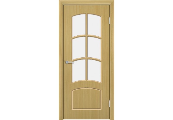Дверь Арка, шпон дуб, со стеклом