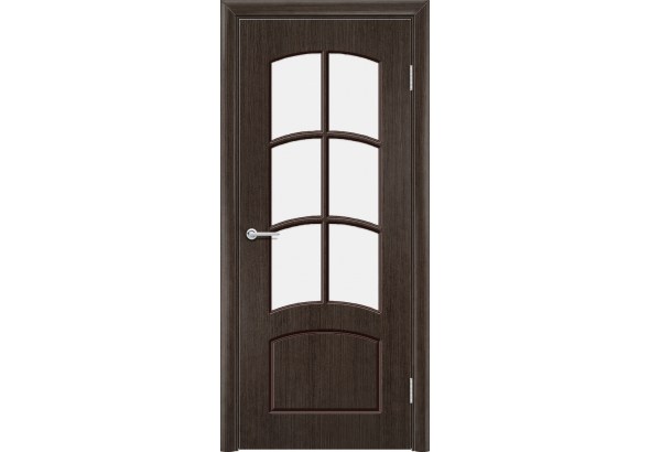 Дверь Арка, шпон венге, со стеклом