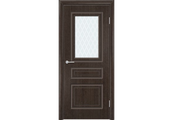 Дверь Б11, шпон венге, стекло с фьюзингом
