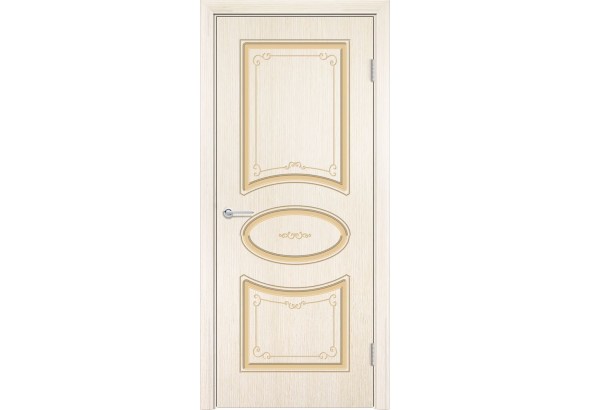 Дверь Б12, шпон беленый дуб, без стекла