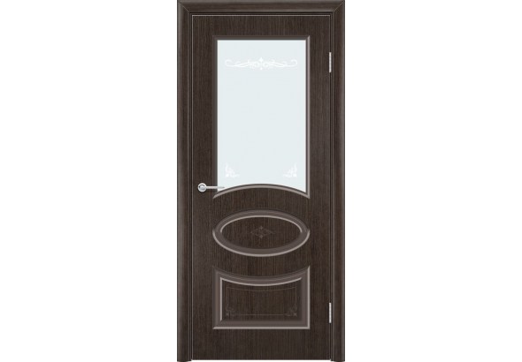 Дверь Б15, шпон венге, стекло с фьюзингом