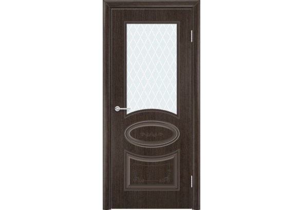 Дверь Б17, шпон венге, стекло с фьюзингом