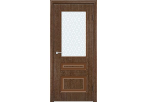 Дверь Б2, шпон орех, стекло с фьюзингом