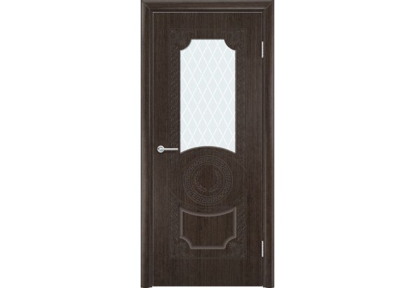 Дверь Б6, шпон венге, стекло с фьюзингом