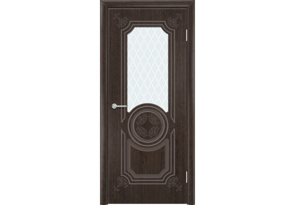 Дверь Б7, шпон венге, стекло с фьюзингом