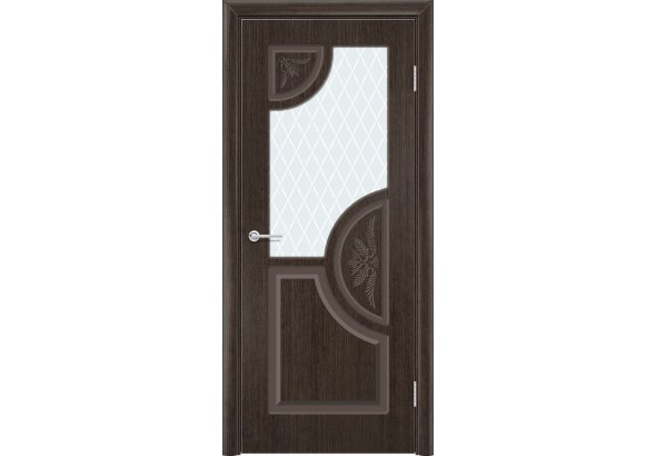 Дверь Б8, шпон венге, стекло с фьюзингом