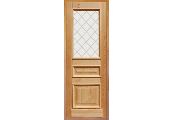 Дверь деревянная межкомнатная из массива сосны, Классик V, 2100/40, со стеклом