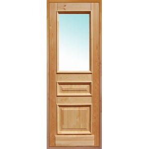 Дверь деревянная межкомнатная из массива сосны, Классик V, 2100/40, со стеклом