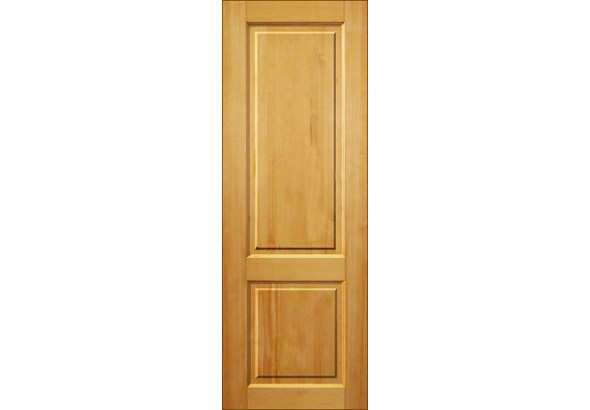 Дверь деревянная межкомнатная из массива бессучковой сосны, Классик, 2 филенки