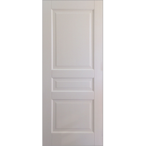 Дверь деревянная межкомнатная из массива сосны, Классик, брашированная белая