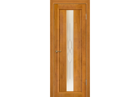 Дверь деревянная межкомнатная из массива ольхи, цвет Медовый орех, Версаль, со стеклом