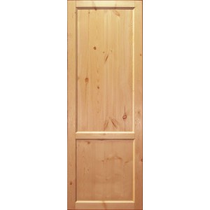 Дверь деревянная межкомнатная из массива сосны Дачная, 2 филенки