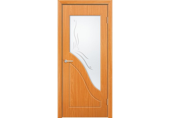 Дверь Жасмин, миланский орех, стекло с фьюзингом