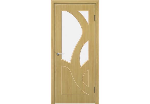 Дверь Ива, шпон дуб, со стеклом