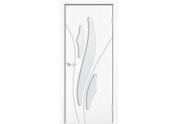Дверь Латино, белая патина, со стеклом