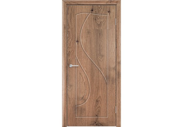 Дверь Премьера, светлый орех, без стекла
