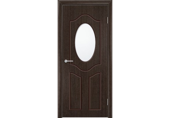 Дверь Ренессанс, шпон венге, со стеклом