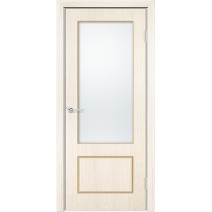 Дверь Ромарио 2, шпон беленый дуб, со стеклом