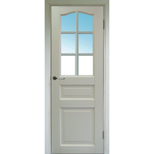 Дверь деревянная межкомнатная из массива сосны, Рустик, со стеклом