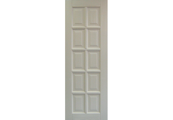 Дверь деревянная межкомнатная из массива сосны, Шоколадка, белая с брашировкой