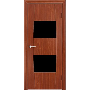 Дверь Стиль 4, итальянский орех, со стеклом