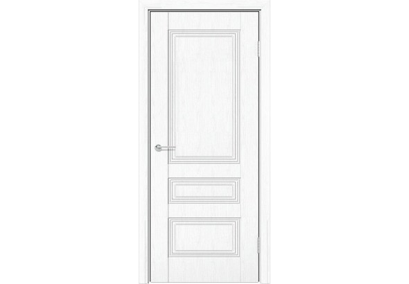 Дверь Вектор, белая патина, без стекла