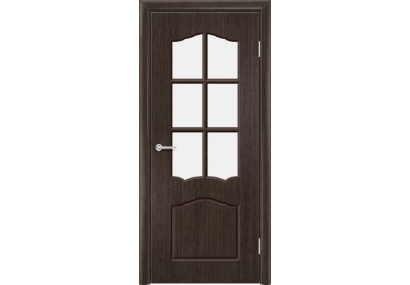 Дверь Верона, шпон венге, со стеклом