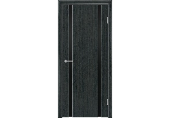 Дверь Веста 2, венге патина, со стеклом