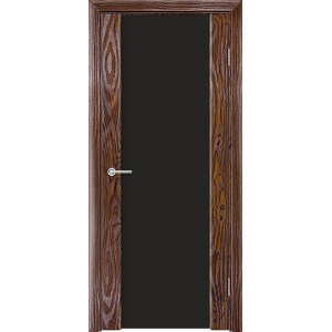 Дверь Веста 3, дуб шоколадный, со стеклом