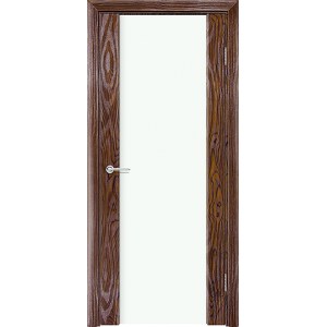 Дверь Веста 3, дуб шоколадный, со стеклом
