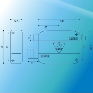 Замок накладной MSM RL25-B BK Черный