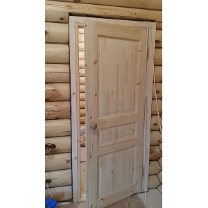 Дверь деревянная межкомнатная из массива сосны, Классик, окрашена бесцветным лаком